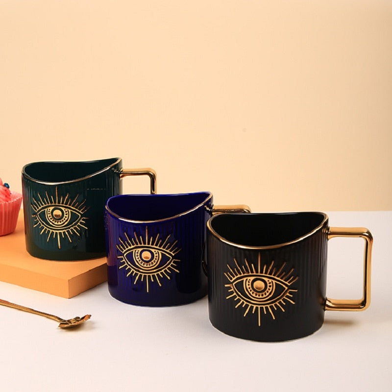 evil eye amulet coffee cup