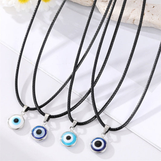 Evil Eye Simple Pendant Choker Necklace