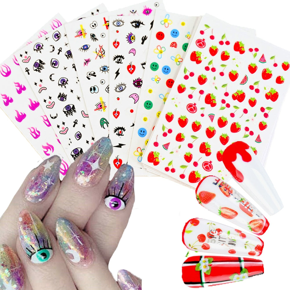 16Pcs Evil Eye Nail Art Stickers