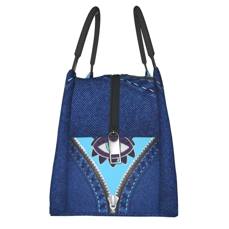 Evil Eye Zippered Jeans Portable Purse