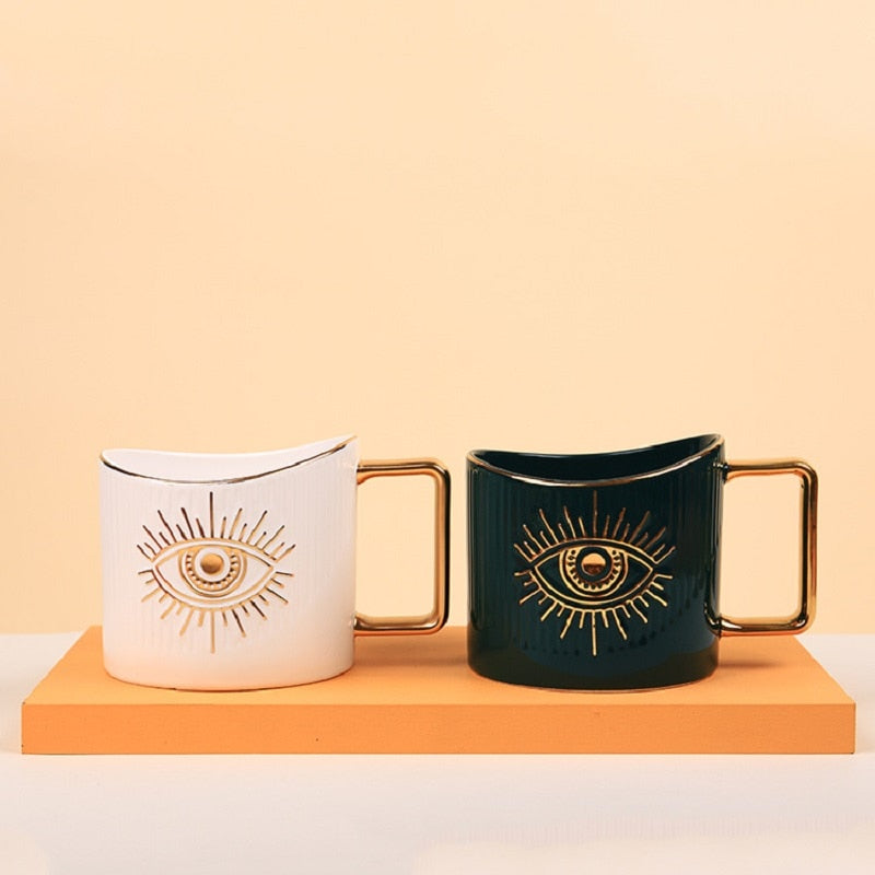 evil eye amulet coffee cup