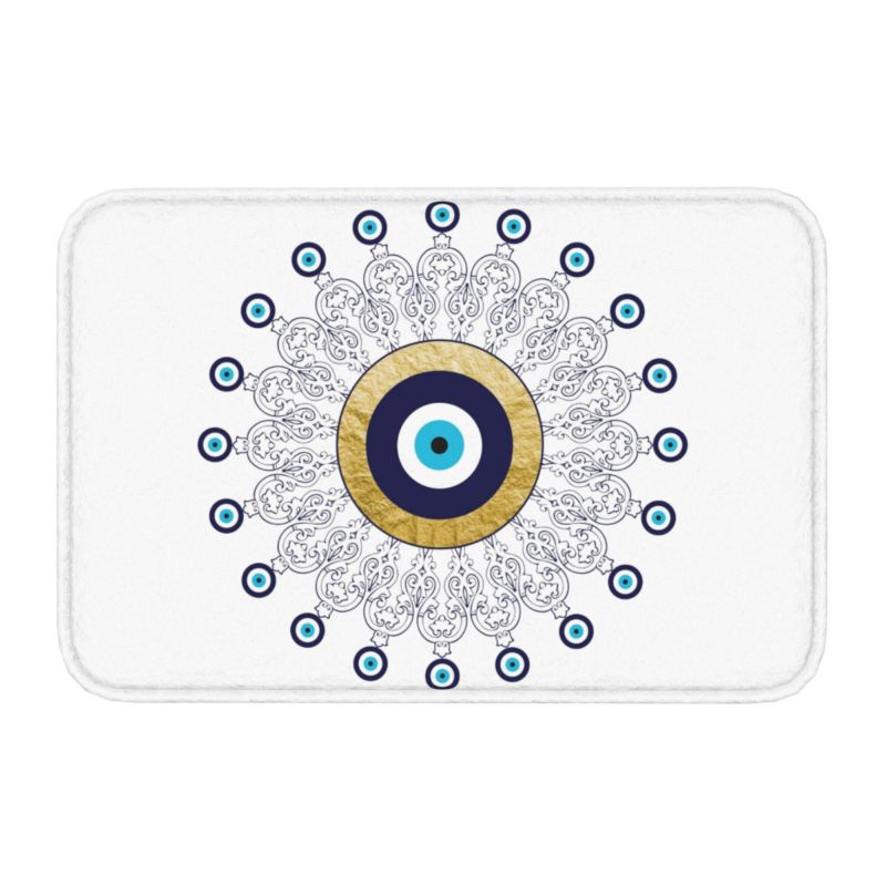 Greek Evil Eye Washable Doormat
