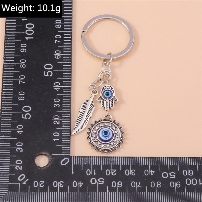 Classic Blue Evil Eye Keychain