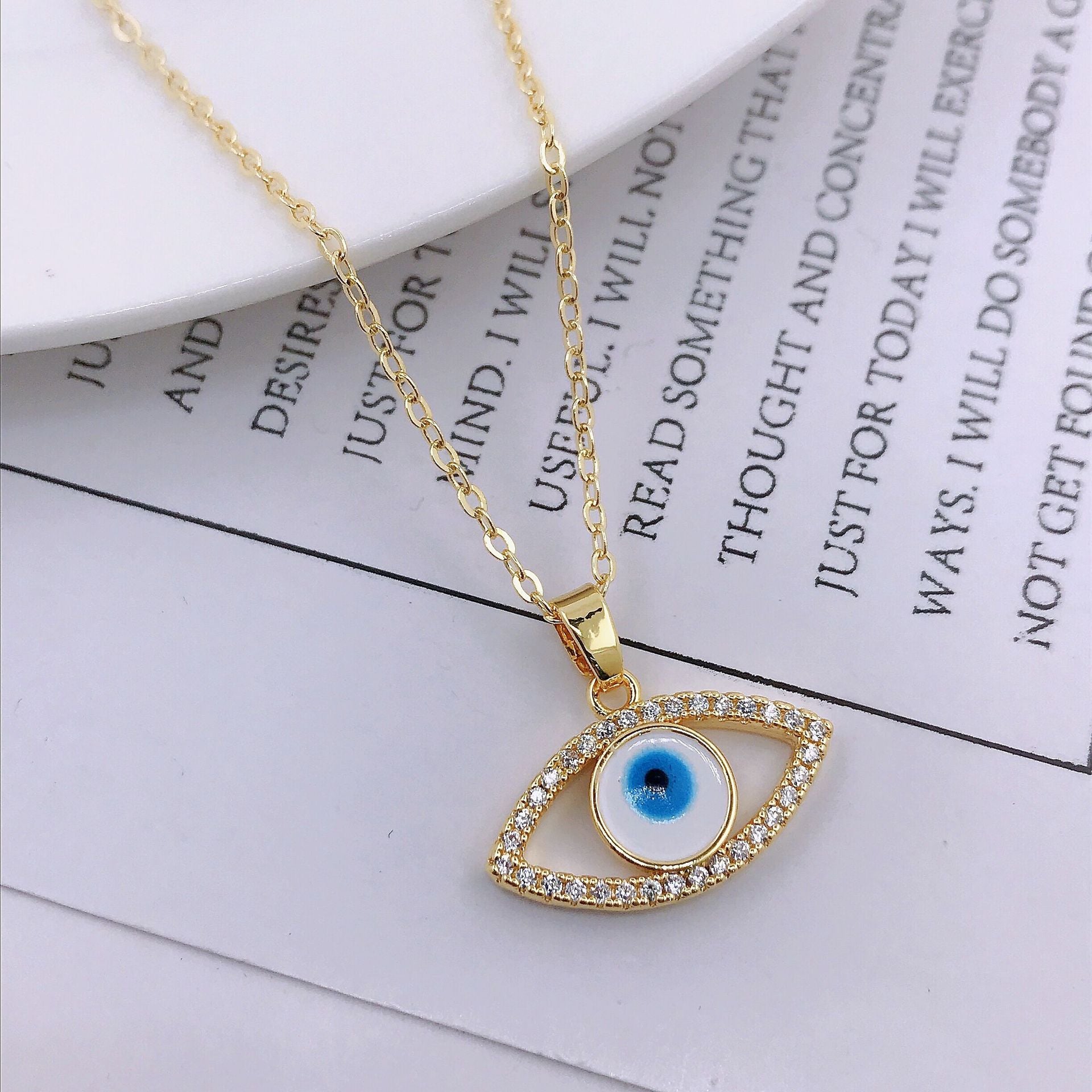 Buy Vembley Lovely Gold Plated Evil Eye Pendant Necklace Online at Best  Prices in India - JioMart.
