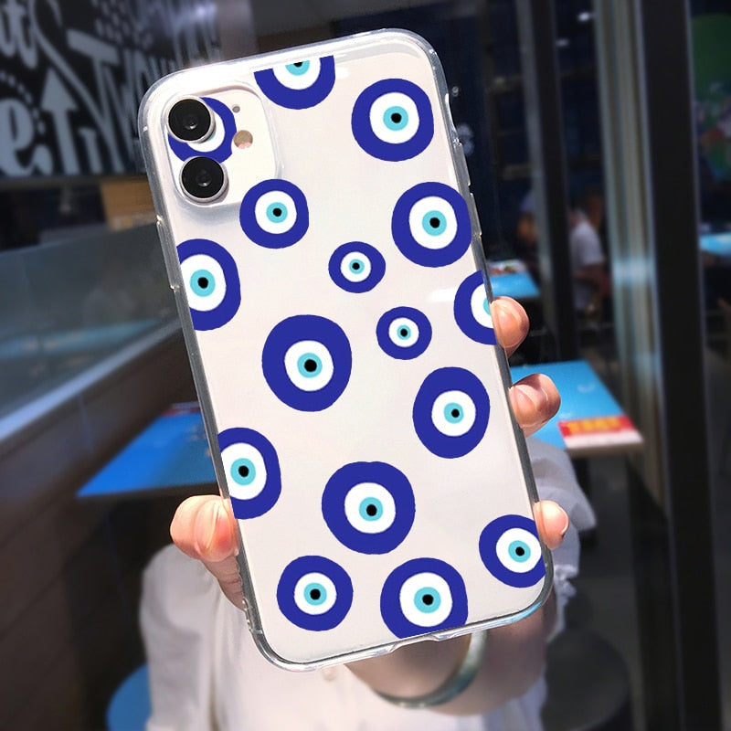 evil eye printed phone case