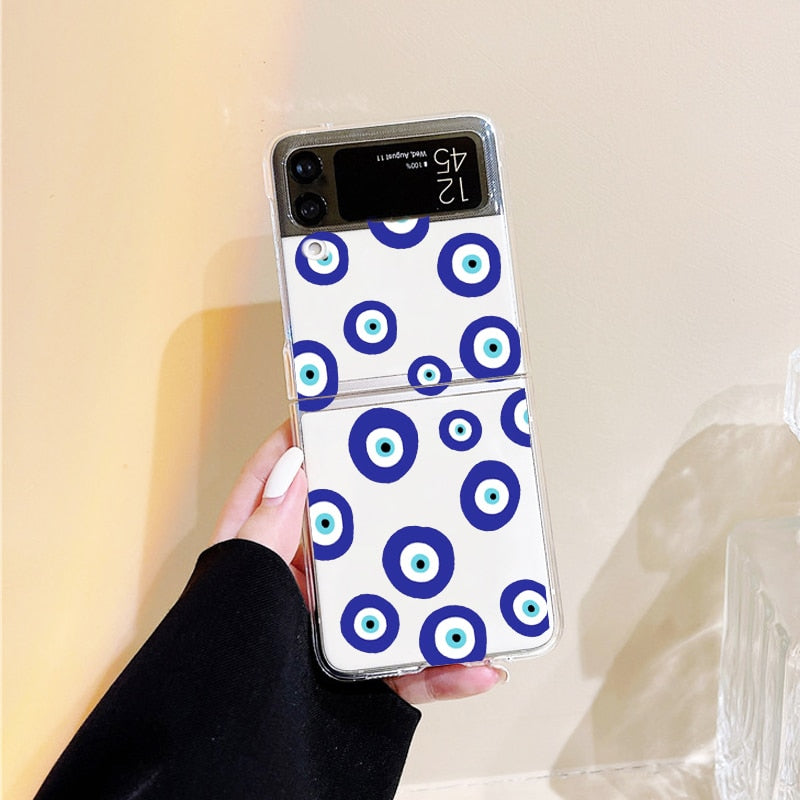 samsung z flip evil eye phone case