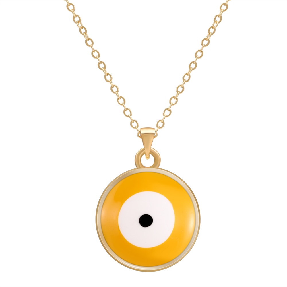 Multicolor Evil Eye 14K Gold Plated Necklace