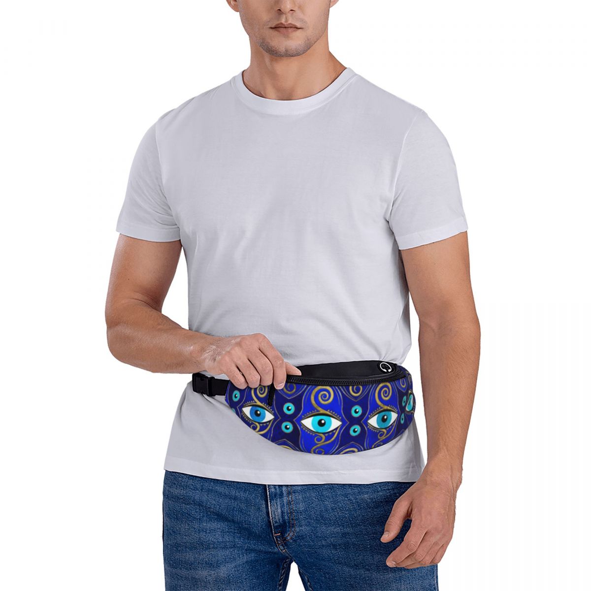 Blue Evil Eye Classic Waist Bag