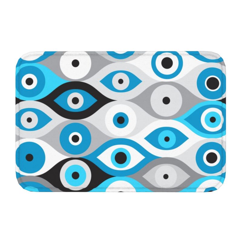 Greek Evil Eye Washable Doormat