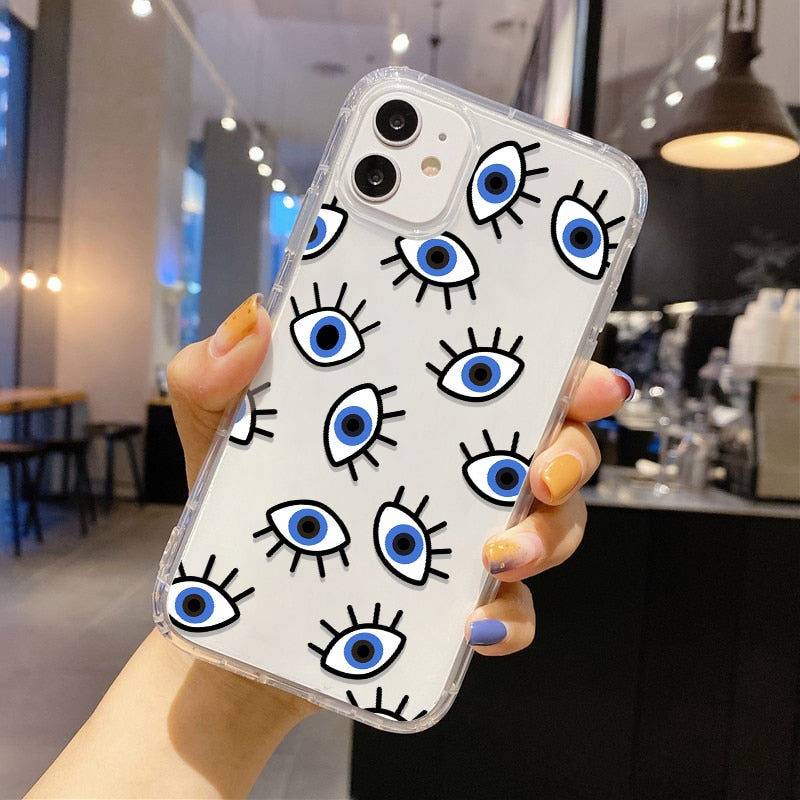 soft evil eye iphone case