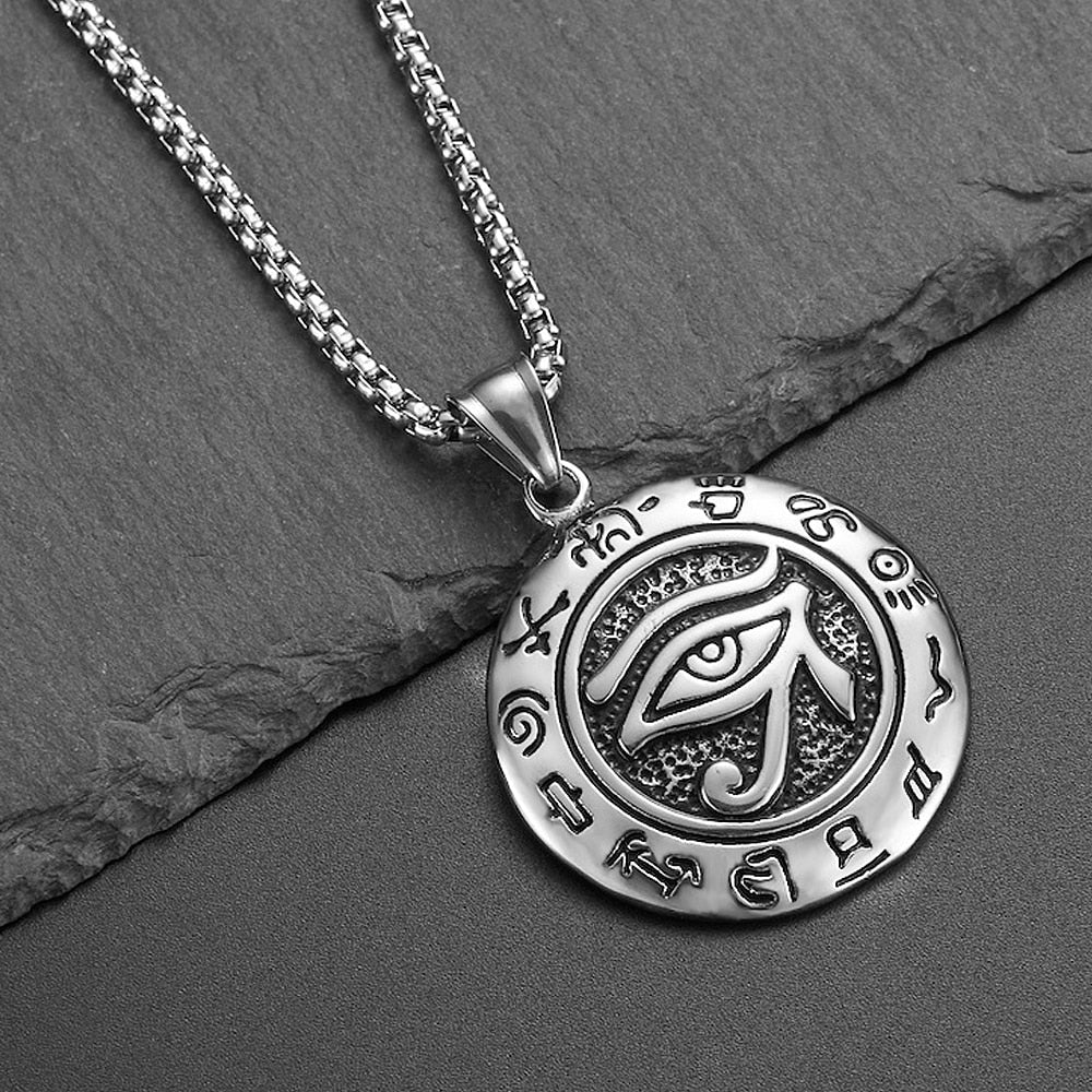 Evil Eye Stainless Steel Amulet Necklace
