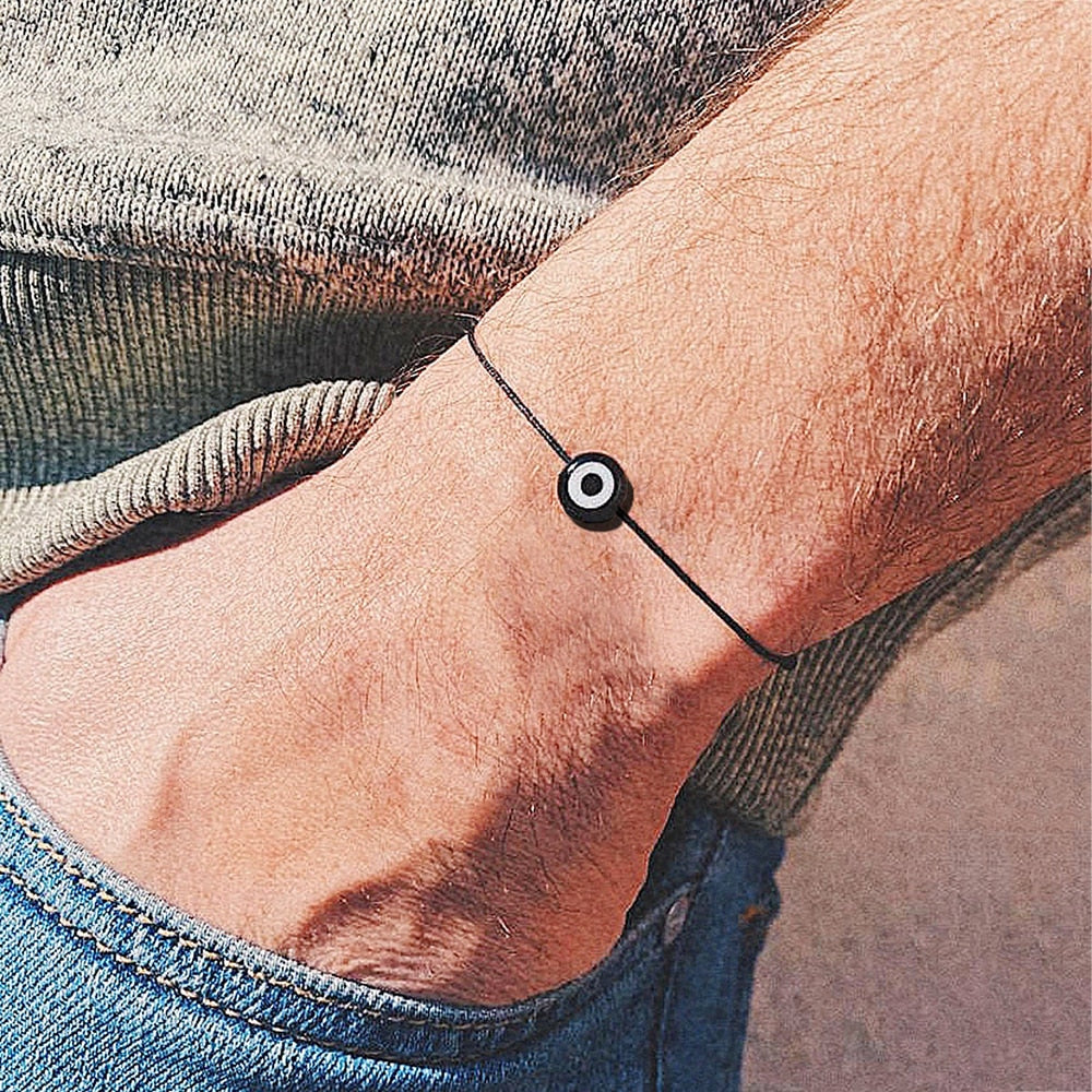 Simple Evil Eye Bracelet For Men's