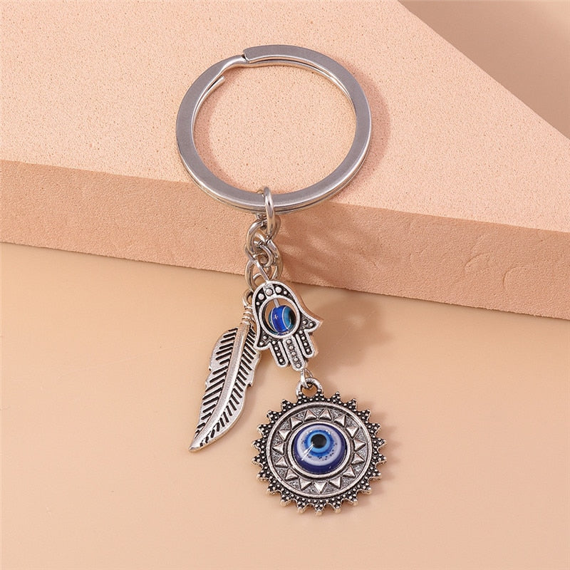 Classic Blue Evil Eye Keychain