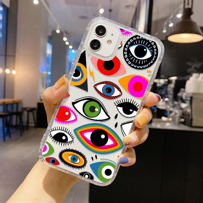 soft evil eye iphone case