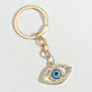 Evil Eye Pretty Design Golden Keychain