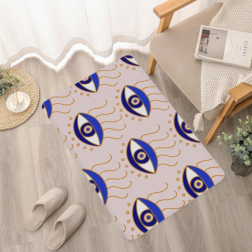 Evil Eyes PVC Printed Doormat