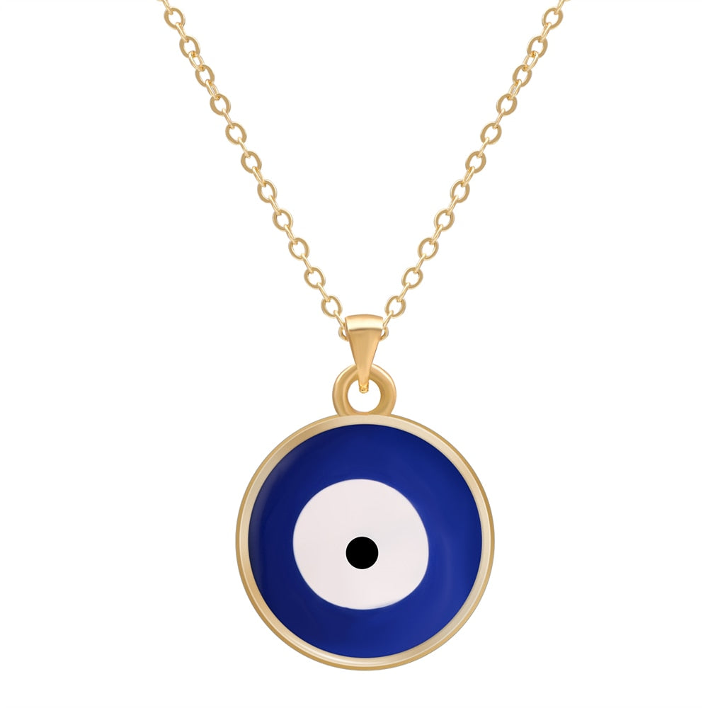 Multicolor Evil Eye 14K Gold Plated Necklace