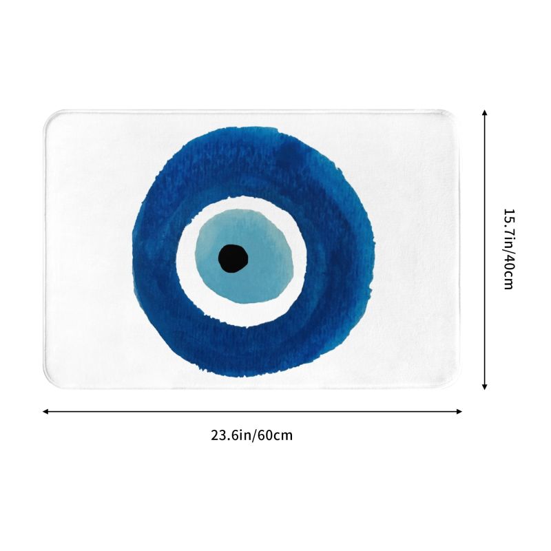 Greek Evil Eye Washable Doormat