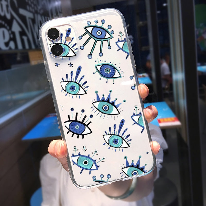 evil eye printed phone case