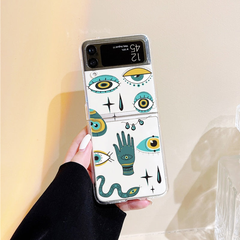 samsung z flip evil eye phone case