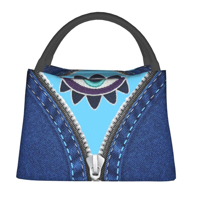 Evil Eye Zippered Jeans Portable Purse