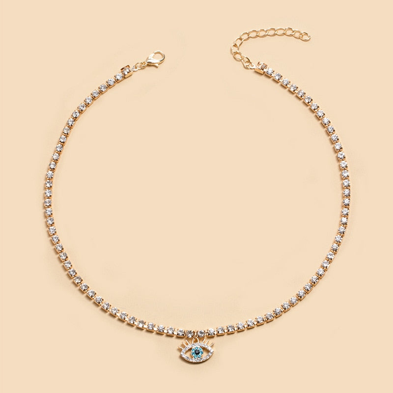 Evil Eye Women Choker Necklace