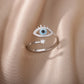 Simple Solid Evil Eye Adjustable Rings