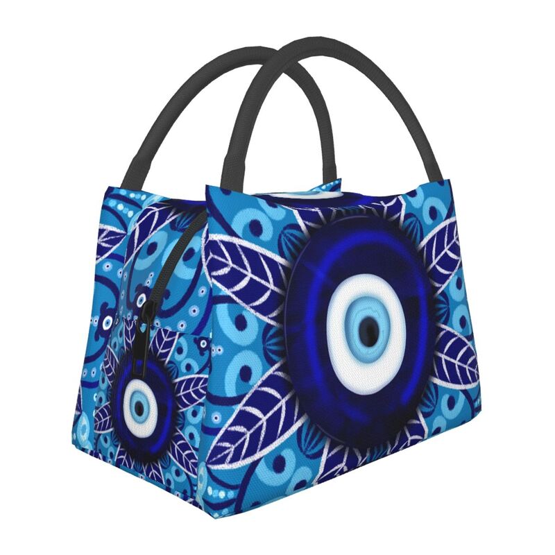 Evil Eye Zippered Jeans Portable Purse