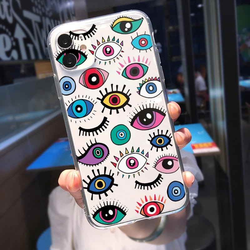 evil eye printed phone case