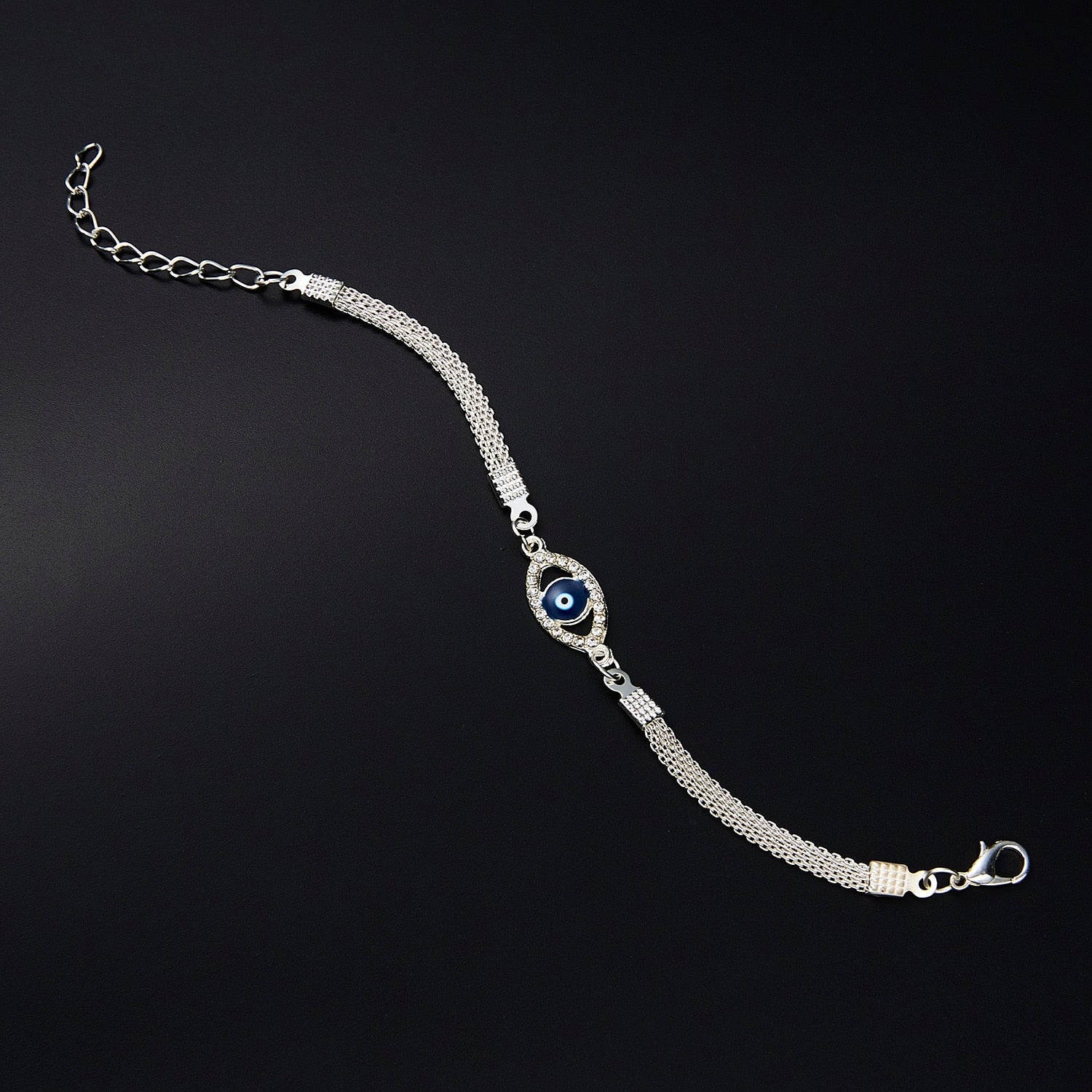 URONE Bracciale Evil Eye In Argento Sterling 925 – Portafortuna Blu Con Scatola E Panno Per Lucidatura