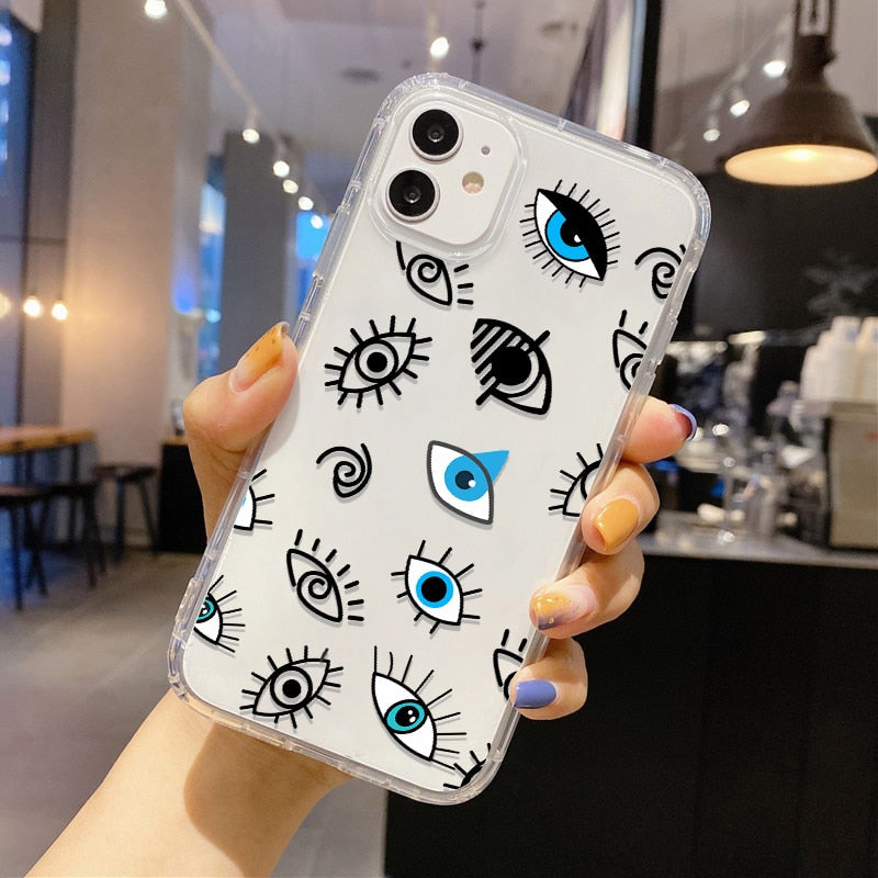 soft evil eye iphone case