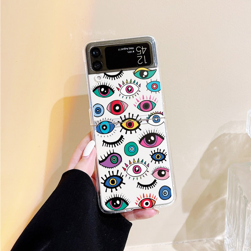 samsung z flip evil eye phone case