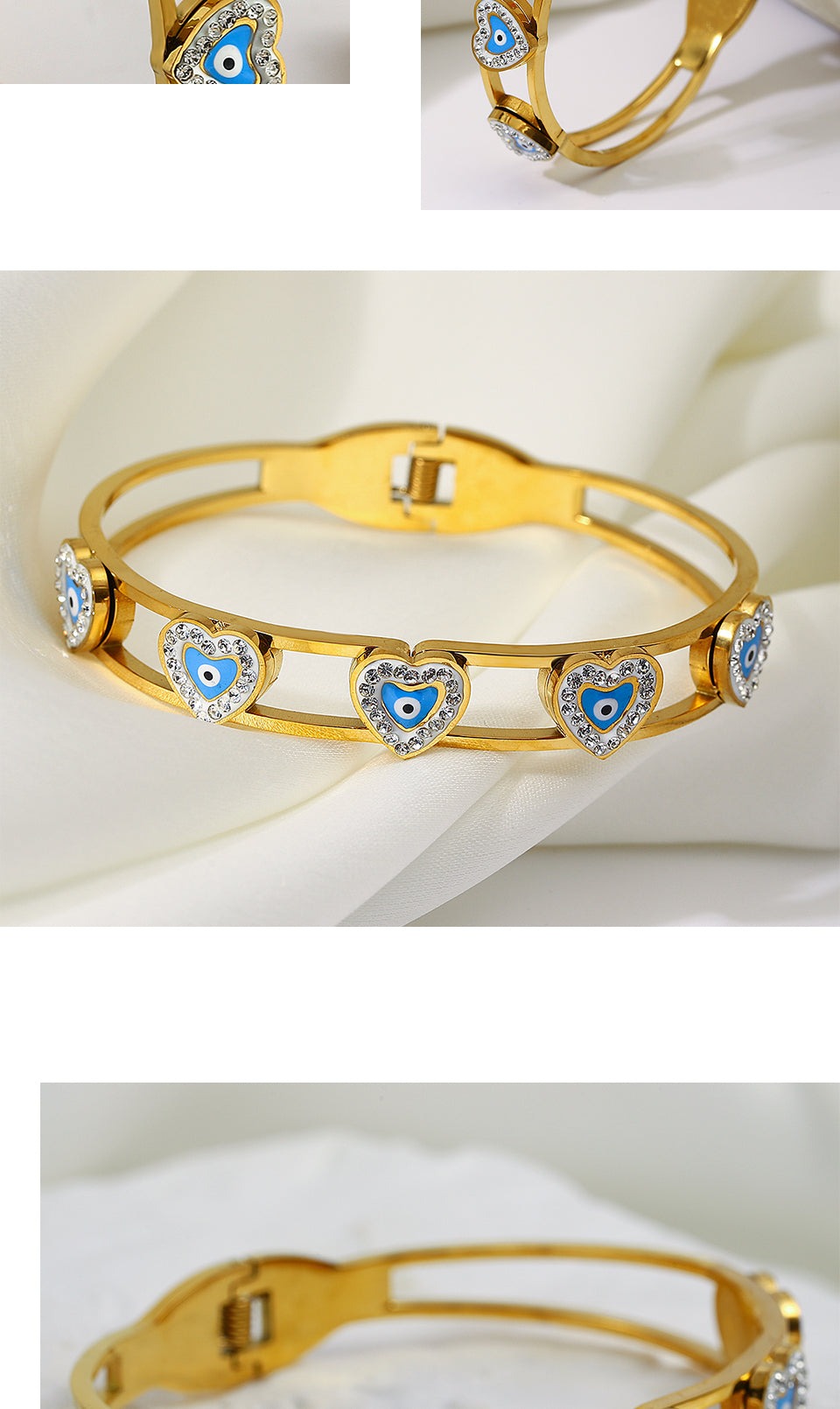 Heart Shape Evil Eye Women Bracelet