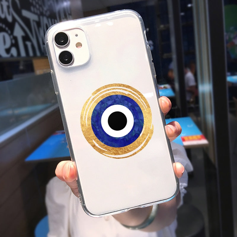 evil eye printed phone case