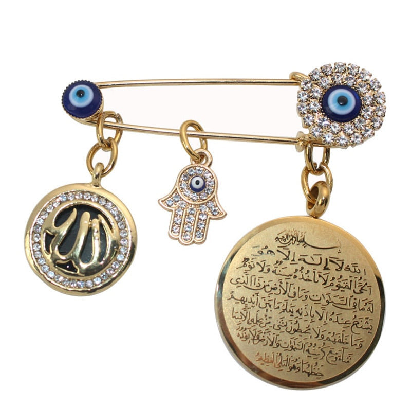 Muslim Mashallah Evil Eye Brooch Amulet