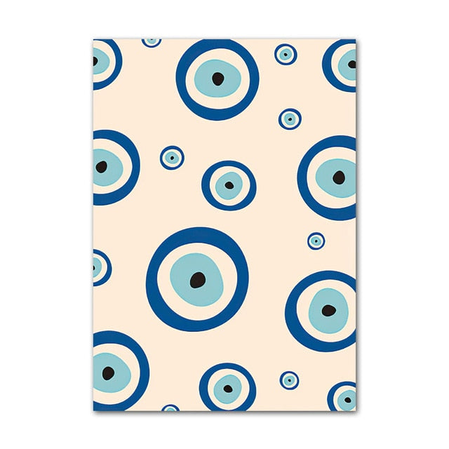 abstract turkish evil eye decor