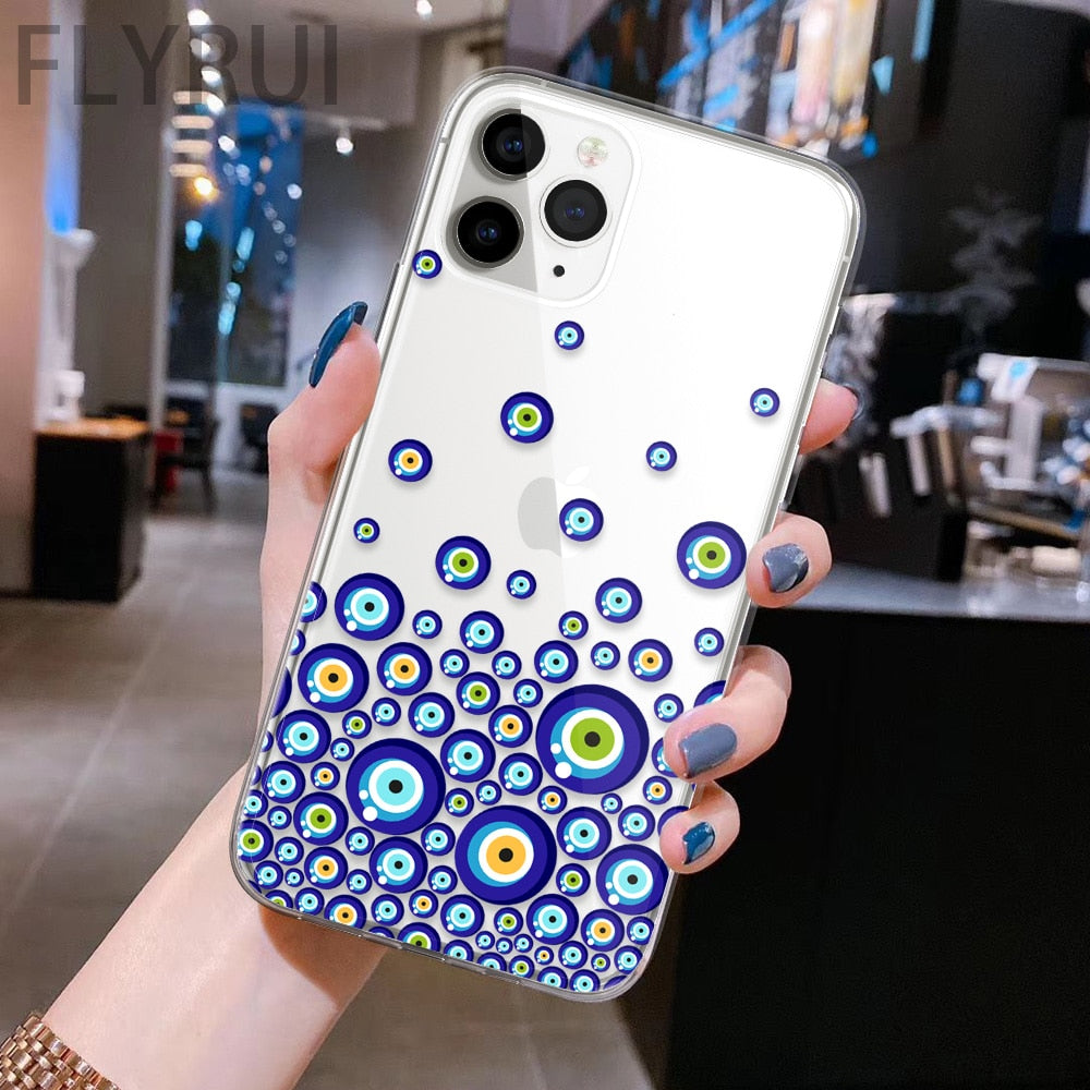 evil eye printed phone case