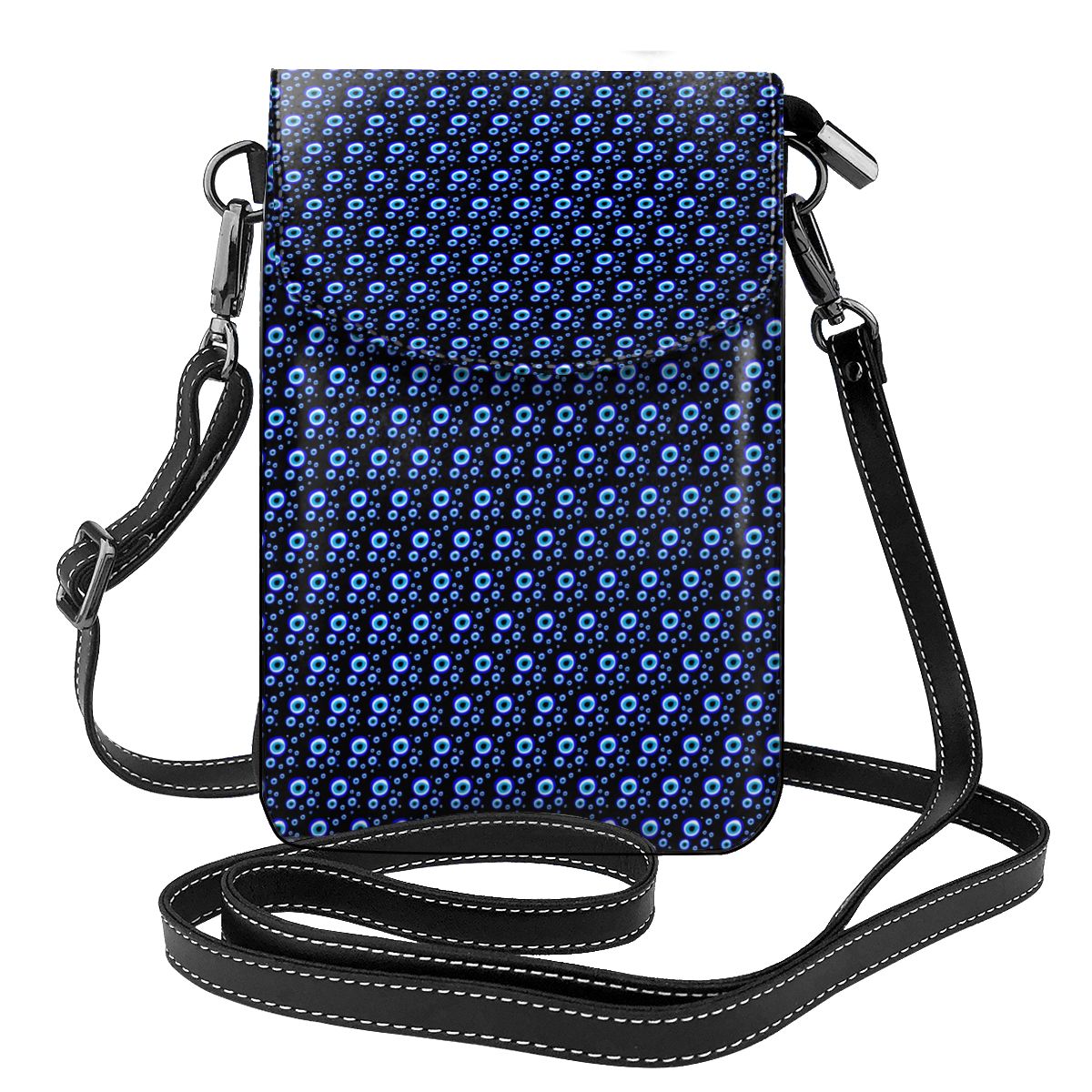 Evil Eye Quatrefoil Pattern Shoulder Bag