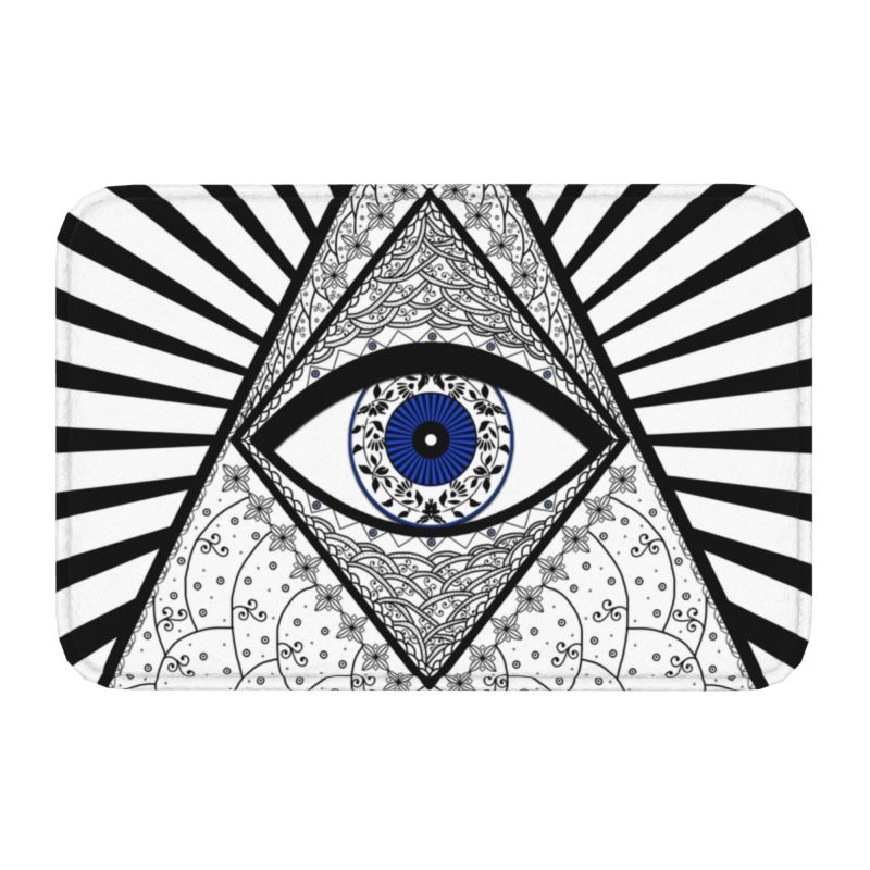 Greek Evil Eye Washable Doormat