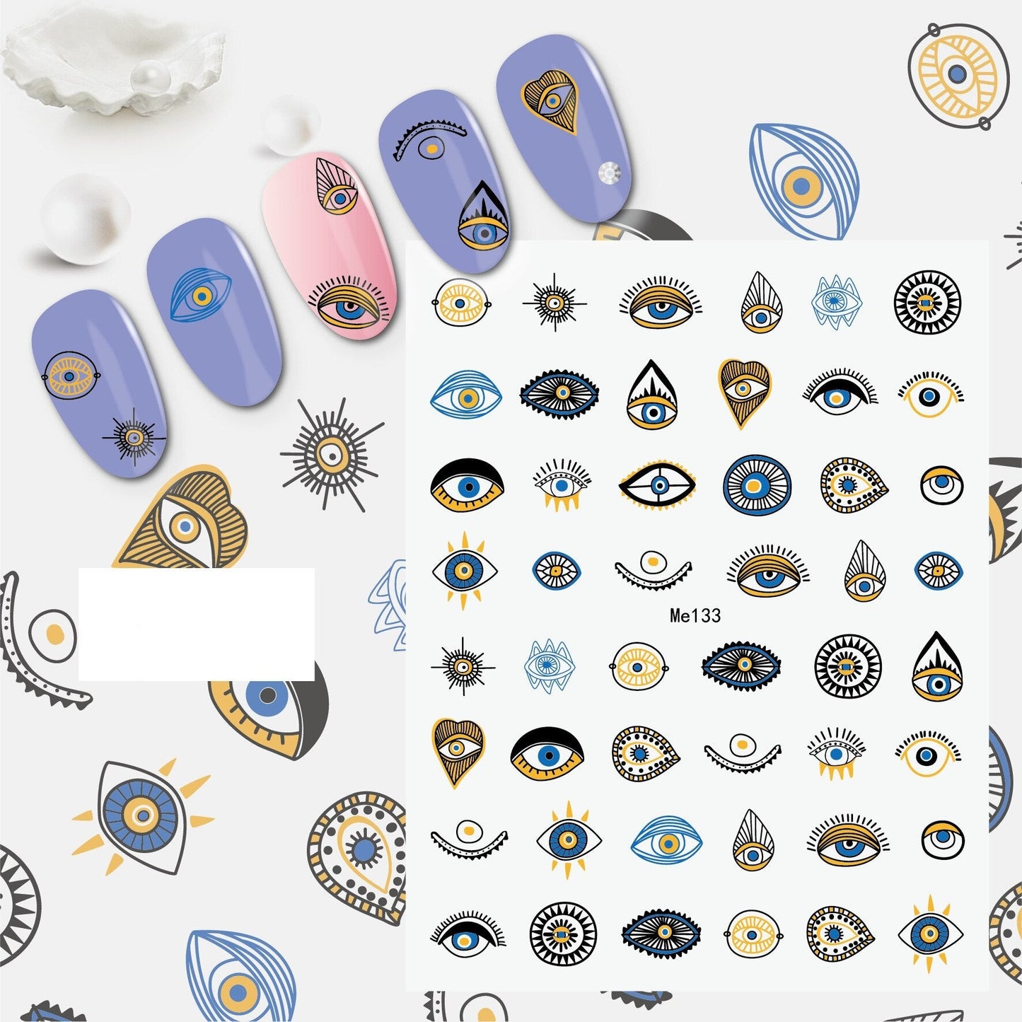 Evil Eye Nail Art Sticker