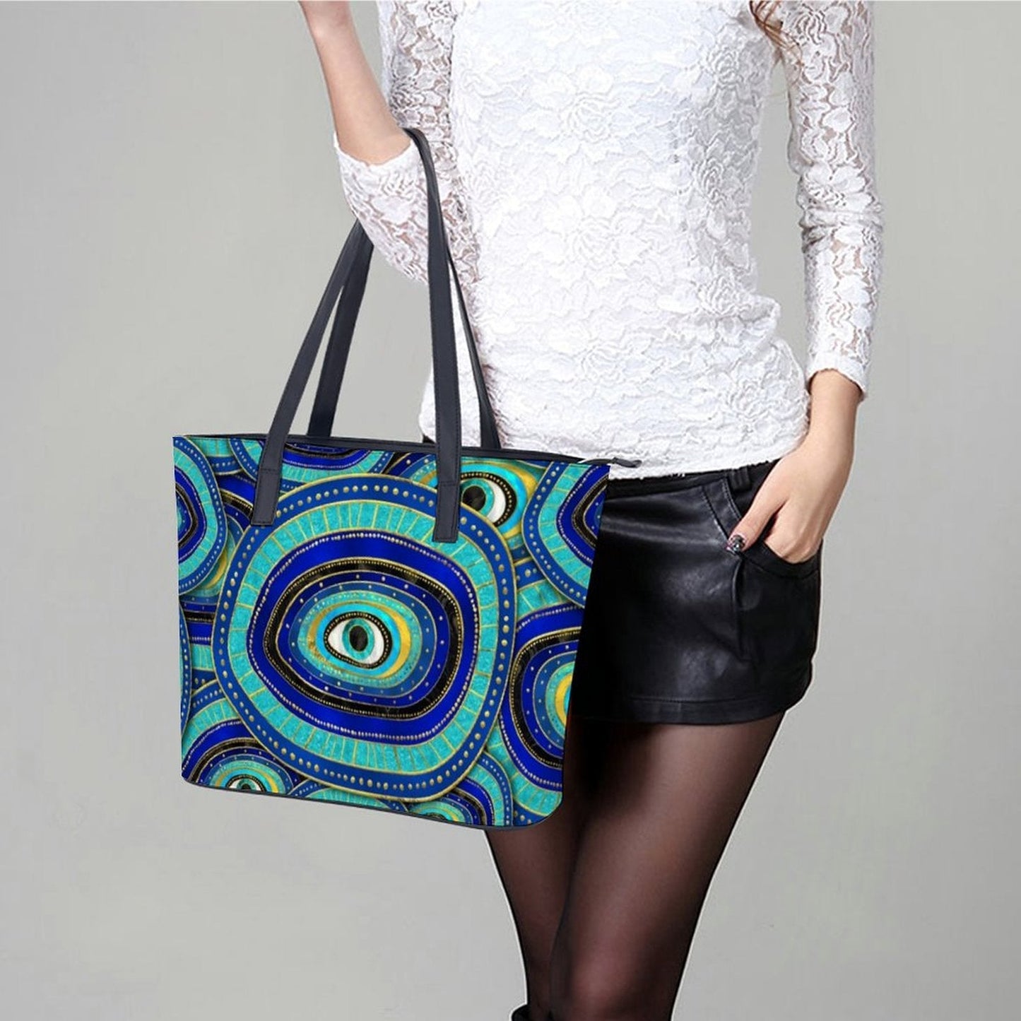 Evil Eye Printed Stylish Handbag