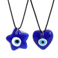 Blue Glass Evil Eye Amulet Necklace