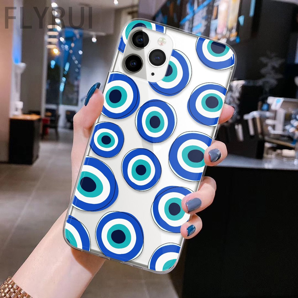 evil eye printed phone case