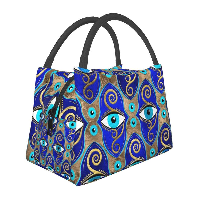 Evil Eye Zippered Jeans Portable Purse