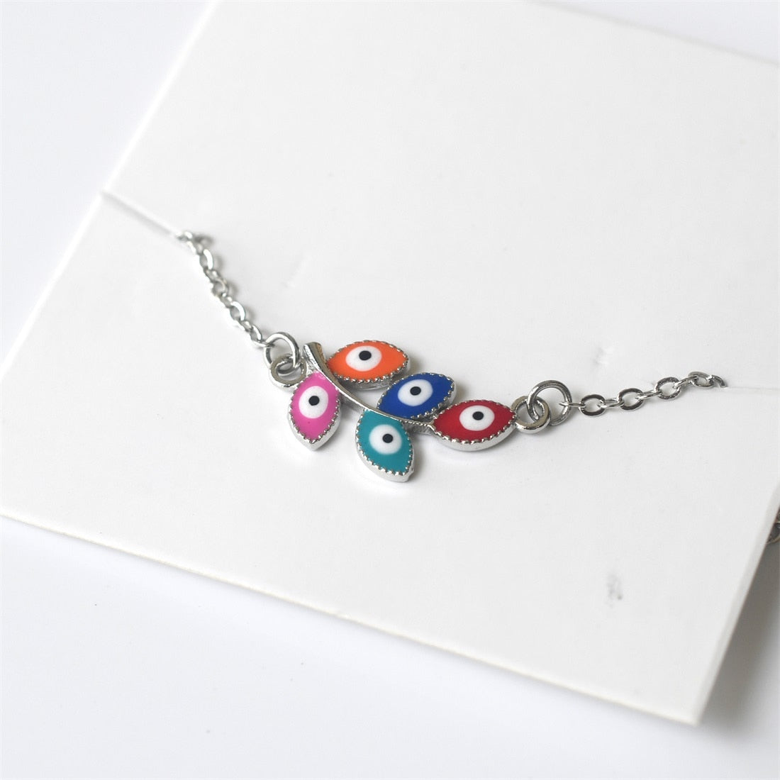 Evil Eye Clavicle Chain Necklace