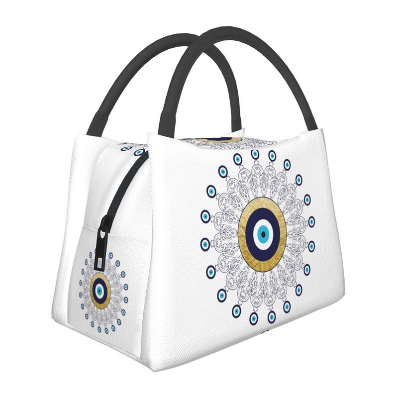 Evil Eye Zippered Jeans Portable Purse