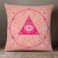 enlighten pyramid evil eye pillow