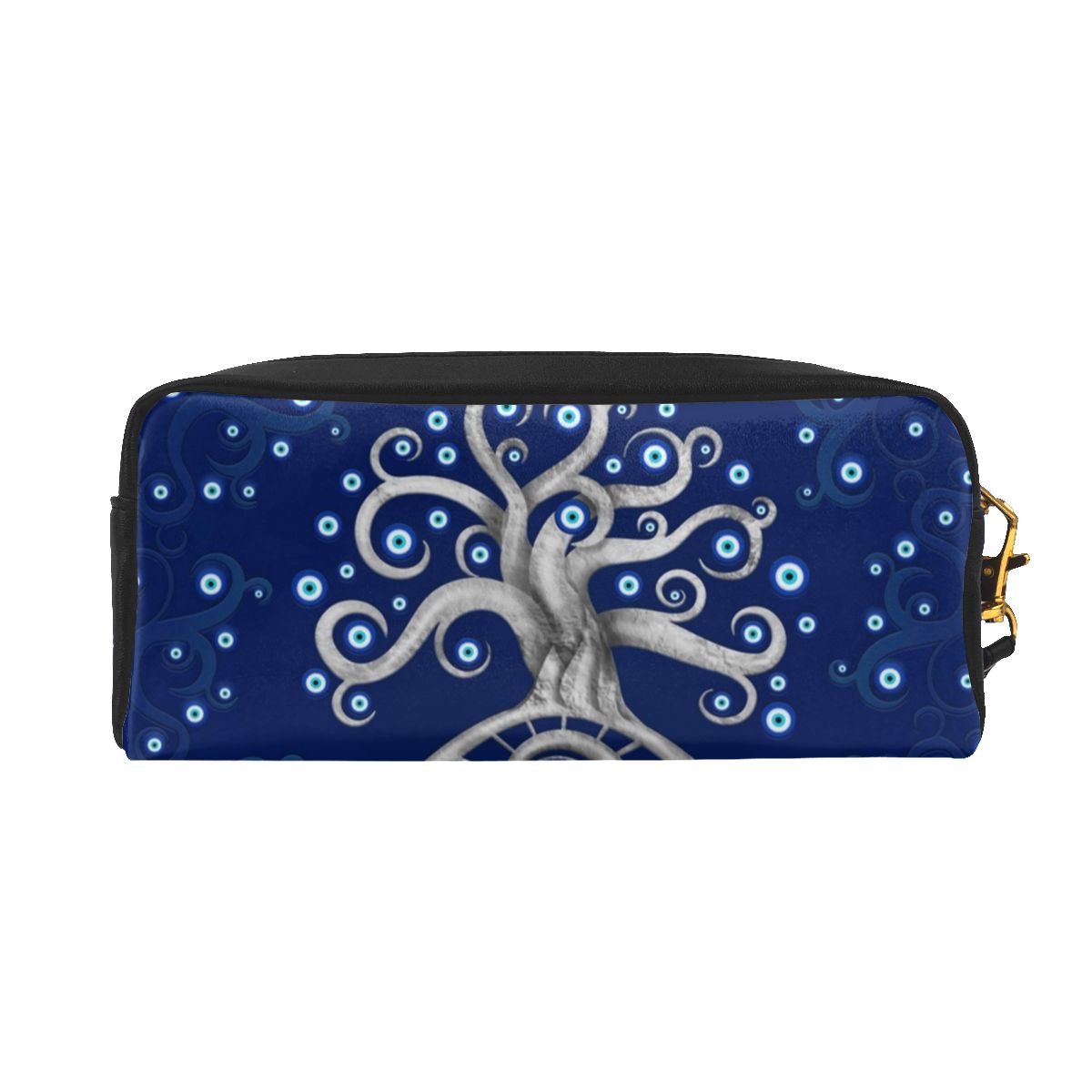 Quatrefoil Pattern Evil Eye Leather Purse