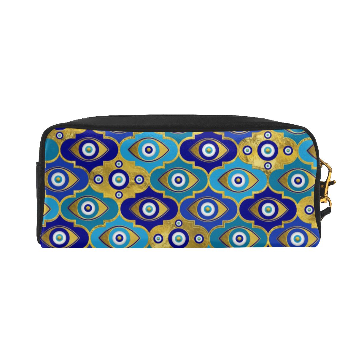 Quatrefoil Pattern Evil Eye Leather Purse