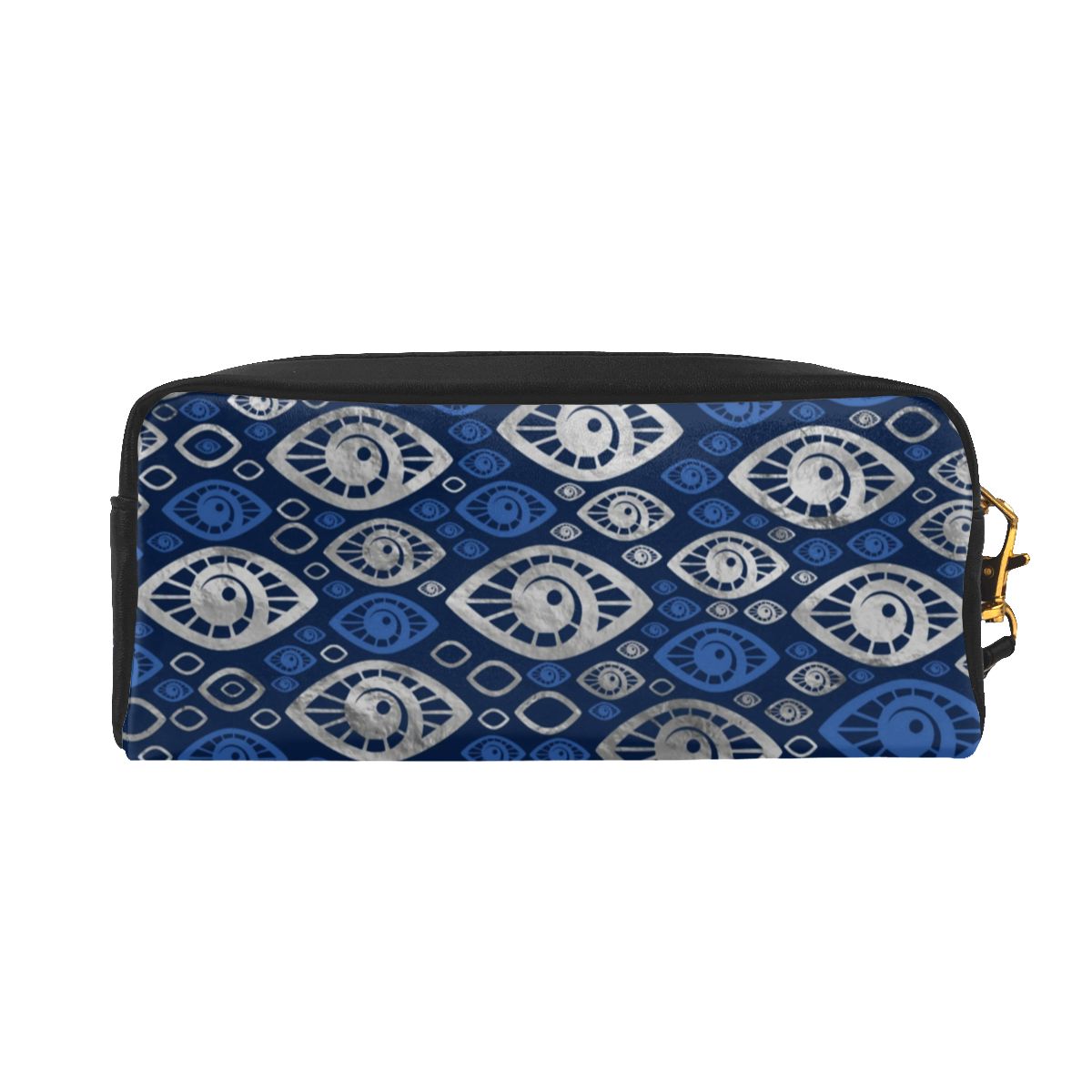 Quatrefoil Pattern Evil Eye Leather Purse